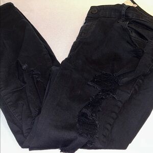 Torrid Black Major Distressed Skinny Jeans EUC 18R